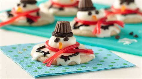 On low speed, gradually beat in flour 2 to 3 minutes or until blended. Melted Snowmen Cookies recipe from Pillsbury.com