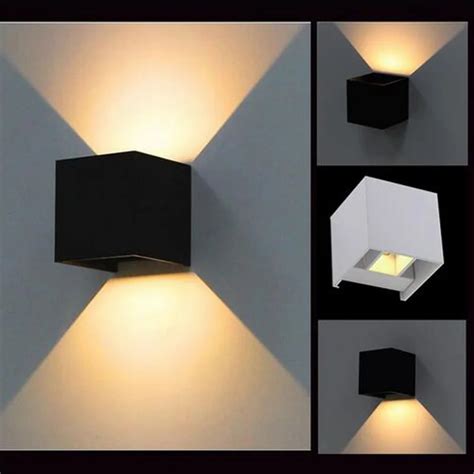 Modern Brief Cube Adjustable Surface Mounted Led Wall Lamps Outdoor