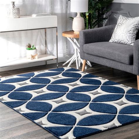Jamar Hand Tufted Navy Bluewhitegray Area Rug And Reviews Allmodern