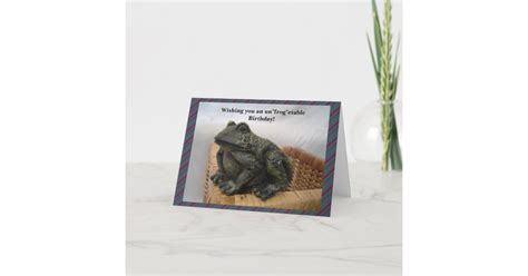 Funny Frog Birthday Greeting Card
