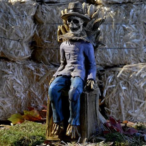 Animated Sitting Scarecrow Image 1 Animated Halloween Props