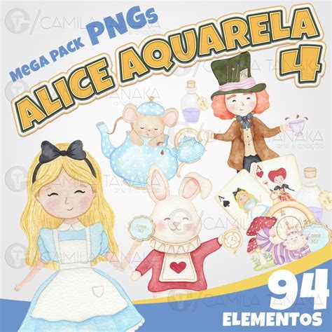 Kit Digital Png Alice Aquarela 4 Pague 1 Leve 3 Elo7