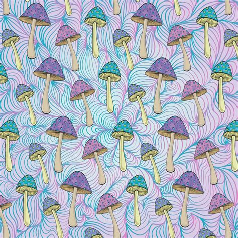 Trippy Mushrooms Art Print By Vickn X Small Mushroom Art Trippy
