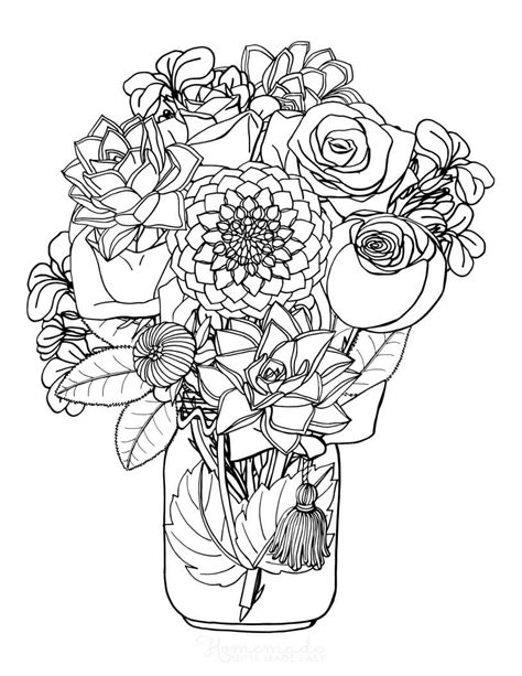 get the coloring page flower bouquet free printable adult coloring porn sex picture