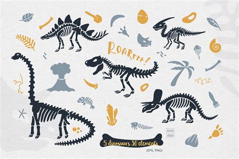 Check spelling or type a new query. Dinosaur skeletons vector clipart, alphabet, patterns ...