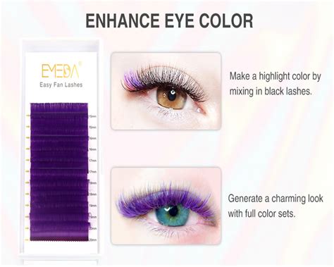 wholesale colorful eyelash extensions with private label emeda eyelash
