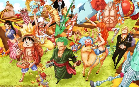 Wallpaper Illustration Anime One Piece Sanji Monkey D Luffy