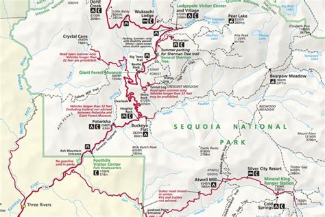 Map Of Yosemite And Sequoia National Park London Top Attractions Map