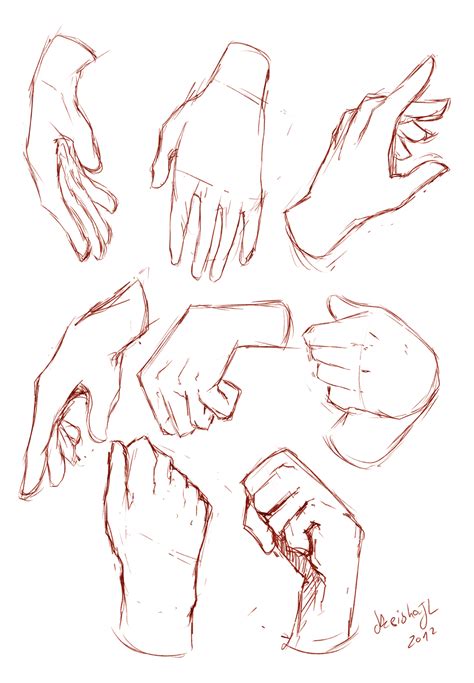 Easy Hand Drawings Easyhanddrawings Hand Drawing Reference Hand