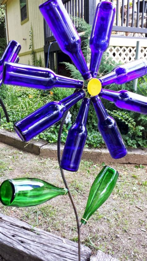 Easy 10 Diy Glass Yard Art Design Ideas For Your Garden Decor Diy