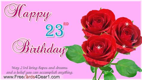 Happy 23rd Birthday Greeting Ecard Greeting Cards