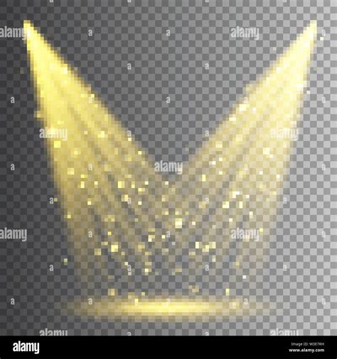 Vector Spotlight Bright Christmas Glowing Light Beam With Sparkles