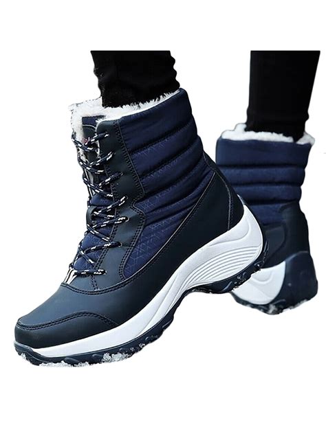 Zapatos Winter Boots Womens Snow Boots Waterproof Warm Fur Lined Ankle Boots Ladies Slip On Snow