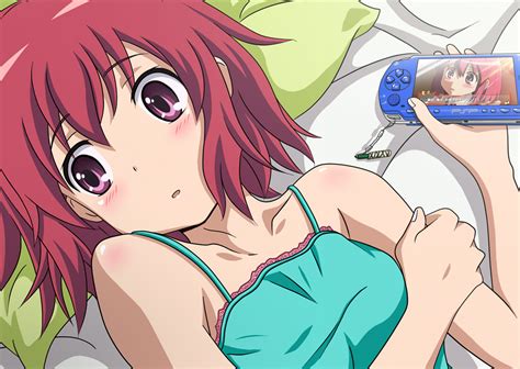 Rule 34 Anime Coloring Bare Shoulders Bed Sheet Blush Commentary