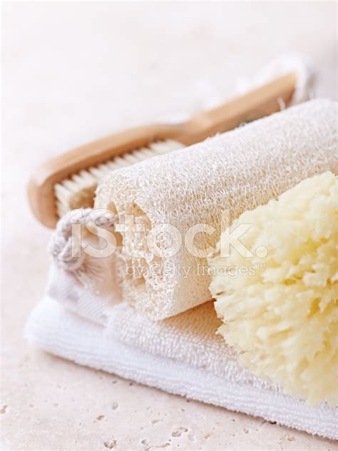 Add favorite add favorite share to: Organic Bath Accessories on A Travertine Background Stock ...