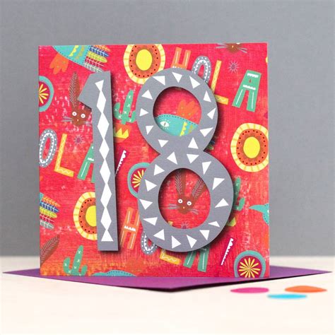 Card is blank on the inside for plenty of room for your special message. 18th birthday card by double thumbs up! | notonthehighstreet.com