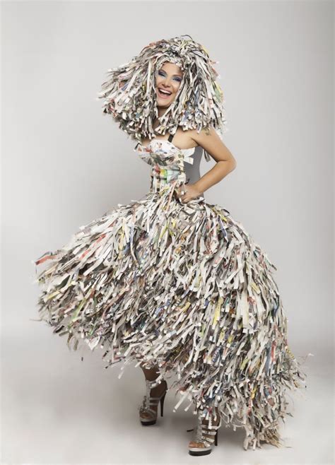 Recycling Paper Recycled Dress Paper Fashion Paper Clothes
