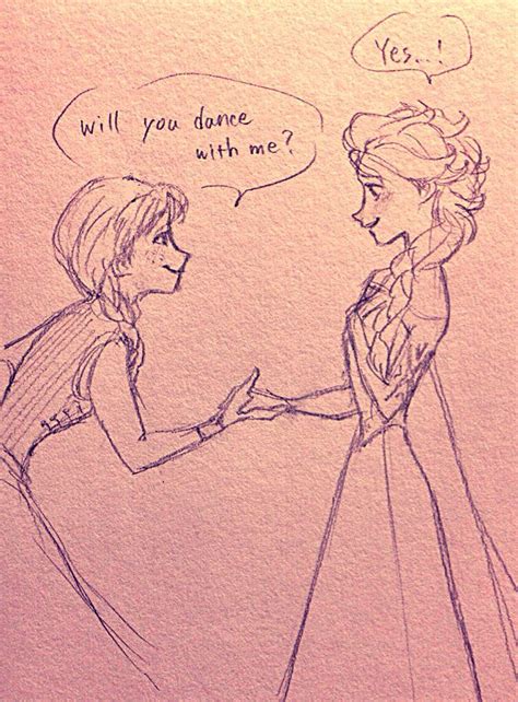 Safebooru 2girls Anna Frozen Elsa Frozen English Frozen Disney Holding Hands Monochrome