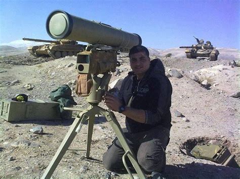 Hizbullah Combatant Posing With A Kornet Atgm Syrian Civil War