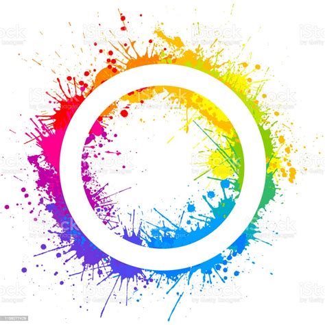 Rainbow Circle Splash Stock Illustration - Download Image Now - iStock