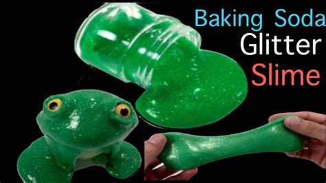 Diy How To Make Glitter Slime With Baking Soda And Glue Youtube