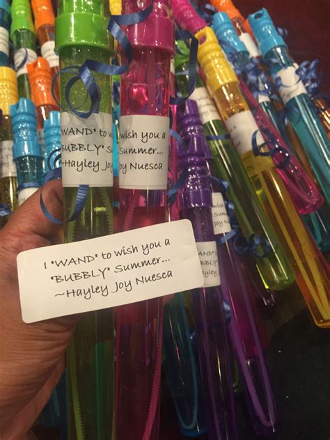 Kindergarten is the beginning of the education system. Bubble wands for end of the school year classmates gifts ...