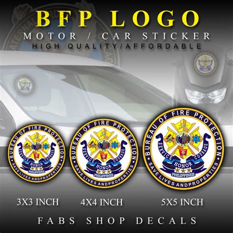 Bfp Logo Vinyl Sticker For Cars And Motors Waterproof And Glossy 5x5