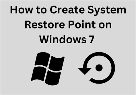 How To Create System Restore Point On Windows 7 New