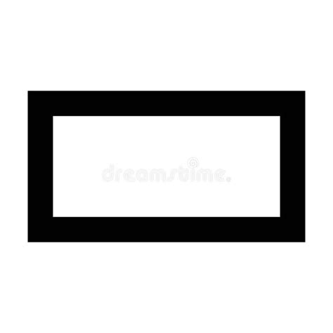 Rectangle Shape Icon Vector Outline Stroke Symbol For Creative Graphic