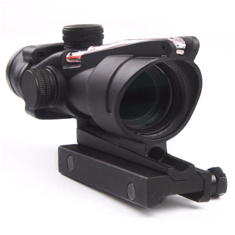Acog 4x32 Red Dot Sight Optical Rifle Scope Fiber Optics Red
