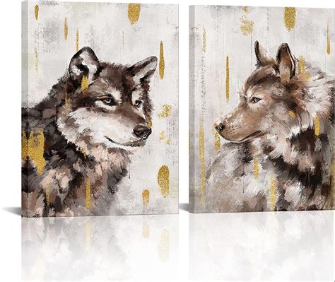 Millwood Pines Canvas Prints Wolf Decor Wolf Painting Canvas Wall Wolf