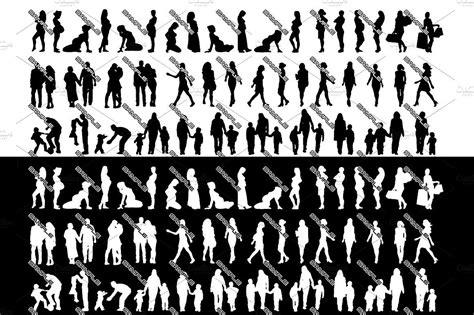 People silhouette VECTOR pack 4 | Silhouette vector, Silhouette, Vector