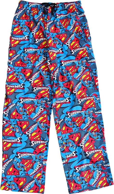 Mens Superman Lounge Pants Small To Extra Large Superman Pyjamas Superman Pjs X Large Amazon