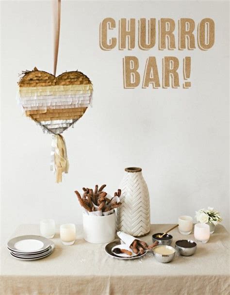 Modern Mexicana Party Make A Churro Bar Wedding Food Bars Churros