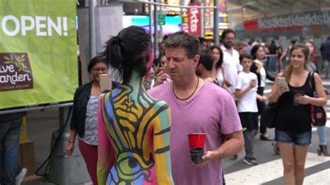 Body Painting In Times Square Youtube
