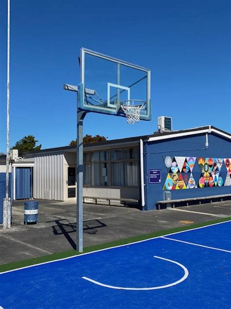 Senior Basketball Tower With Glass Backboard Mayfield Sports For