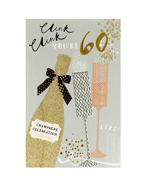 buy 60th birthday card 60th birthday card female birthday card for her sparkly champagne