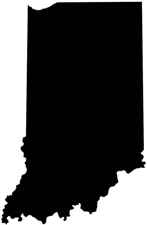 Indiana Map Silhouette Free Vector Silhouettes