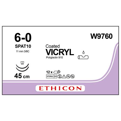 Ethicon Vicryl Sutures 60 45cm Violet Pack 12 Hillcroft