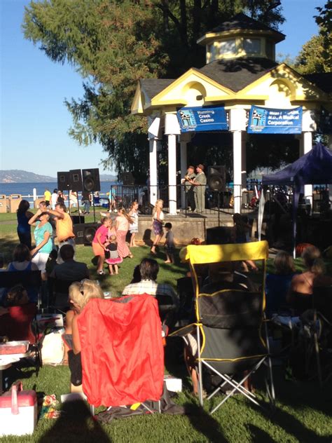 On Friday nights, in Lakeport, CA they have free concerts. They are