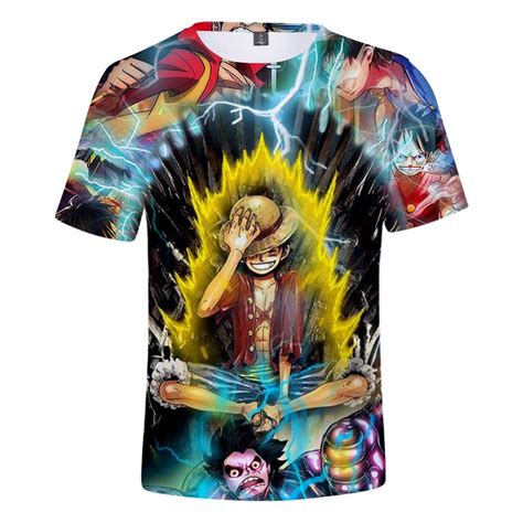 One Piece Merch Monkey D Luffy Transformations T Shirt Anm0608