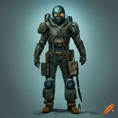 Image Of A High Tech Post Apocalyptic Superhero In Armor On Craiyon