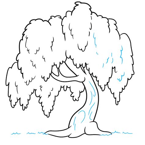 How To Draw A Willow Tree Really Easy Drawing Tutorial