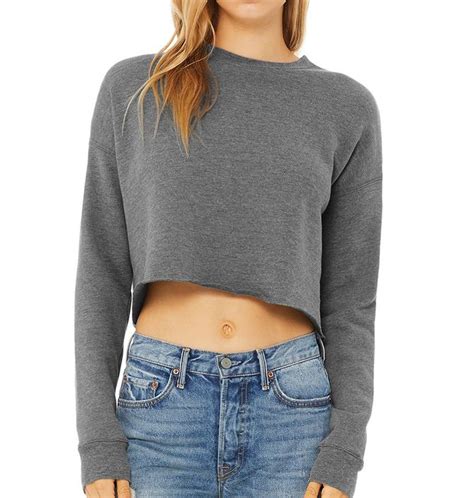 Custom Bella Canvas Womens Cropped Sweatshirt Rushordertees®