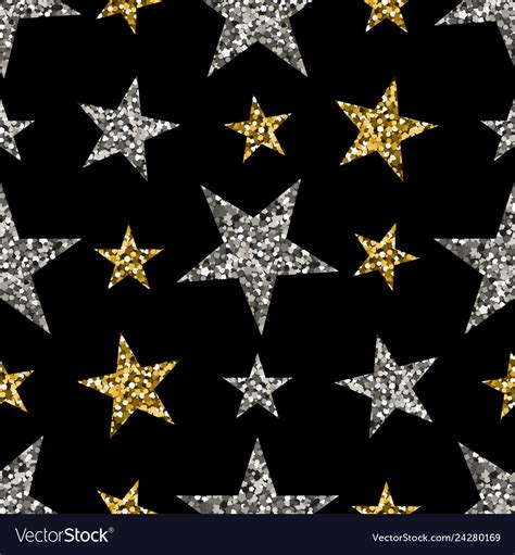 Gold And Silver Stars Royalty Free Vector Image