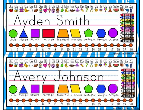 Pre K Name Tags