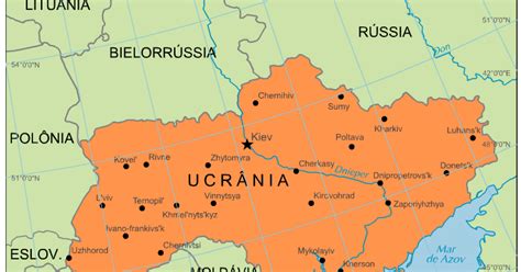 Es un país de europa con una superfice de 603.628 km2 y una población de 42.500.000 habitantes. Blog de Geografia: Mapa da Ucrânia