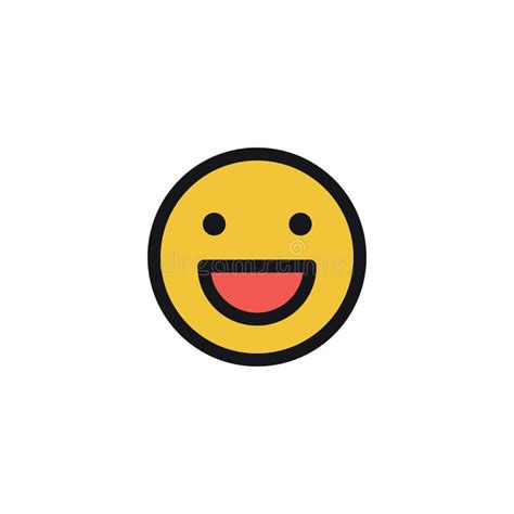 Smile Icon In The Circle Happy Face Icon Emotion Symbol Stock Vector