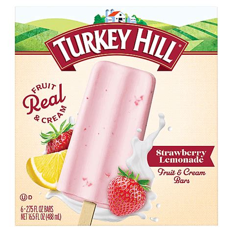 Turkey Hill Strawberry Lemonade Fruit Cream Bars Ice Cream Treats