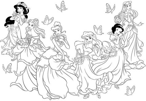 Todas Las Princesas De Disney Para Colorear Páginas Colorear